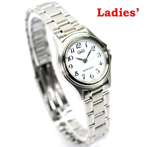 New Citizen Q Q Watch Stainless Steel Case Stainless Steel Band Three Buckling Up Band White W379 4 Lady S Be Forward Store