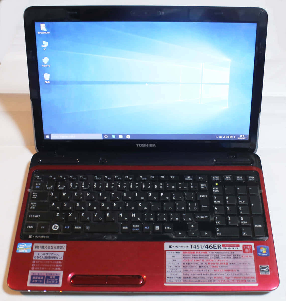 Used]Toshiba DynaBook T451/46ER i5/ Memory 4GB/HDD750GB