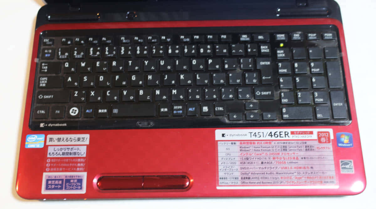 Used]Toshiba DynaBook T451/46ER i5/ Memory 4GB/HDD750GB
