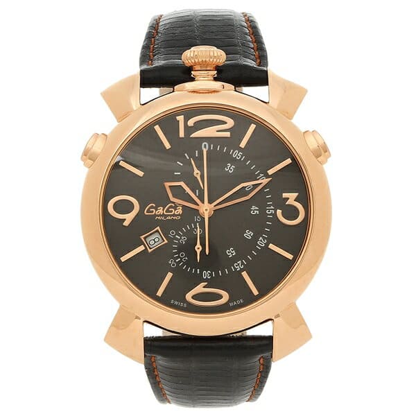 New]Gaga Milan watch men GAGA MILANO 5098.02BK-N black pink gold