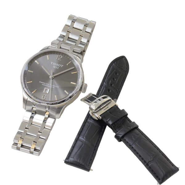 New]Tissot watch (shuman de tureru) men's /T099.407.16.447.00/ gray  clockface/bracelet (attached to the Boletopsis leucomelas band)  self-winding watch model TISSOT CHEMIN DES TOURELLES AUTOMATIC/ maker two  years TISSOT-T0994071644700 - BE FORWARD Store