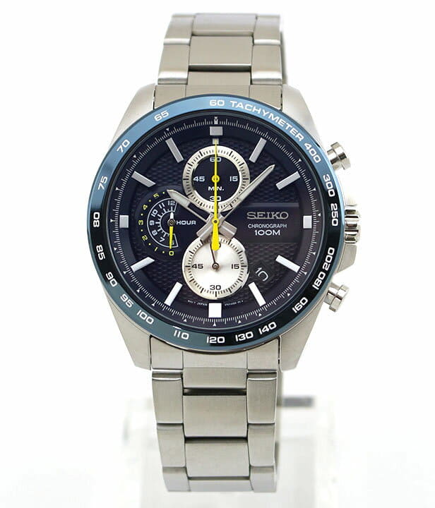 New]SEIKO SEIKO reimportation SSB259P1 men watch metal chronograph quartz  analog blue navy Silver silver - BE FORWARD Store