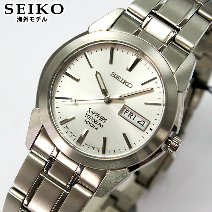 New]Seiko Men's Analog Watch White/Silver SGG727P1 - BE FORWARD Store