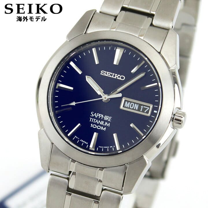 New]SEIKO SEIKO reimportation SGG729P1 men watch titanium metal band quartz  analog blue blue Silver silver - BE FORWARD Store