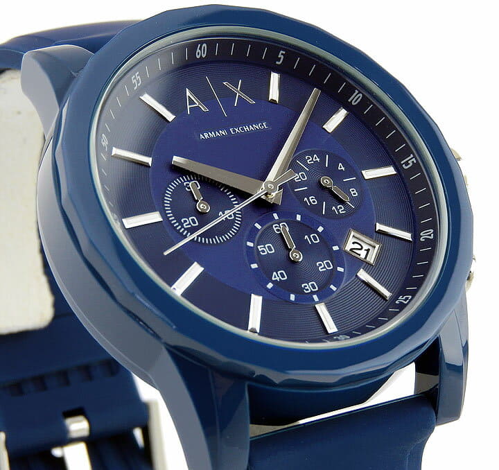 armani exchange blue watch