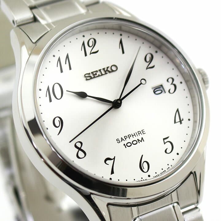 New]SEIKO SEIKO reimportation SGEH73P1 men watch metal quartz analog white  white Silver silver - BE FORWARD Store