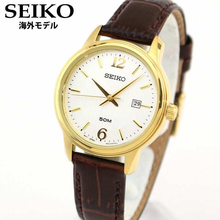 New SEIKO SEIKO NEO CLASSIC neo Classic SUR658P1 Lady s watch leather belt leather Karen Darke Oates analog tea brown gold gold BE FORWARD Store