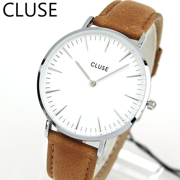 New][there is band reason] CLUSE kurus La Boheme la boemu CL18211 Lady's  watch 38mm leather belt leather quartz analog tea camel - BE FORWARD Store