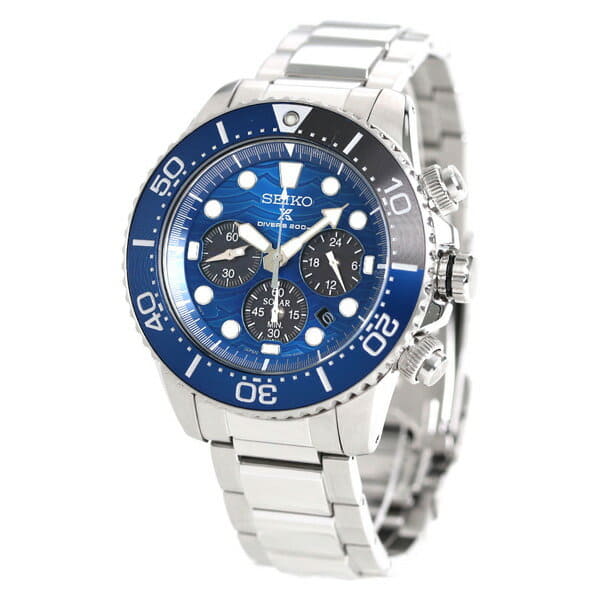 seiko chronograph blue