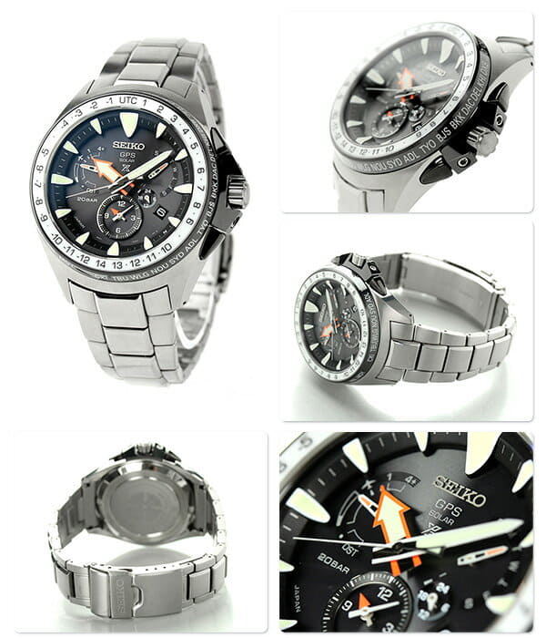 New SEIKO titanium GPS solar SBED003 men watch SEIKO clock BE