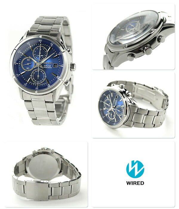 セイコー New]SEIKO wired SEIKO WIRED chronograph solar men watch