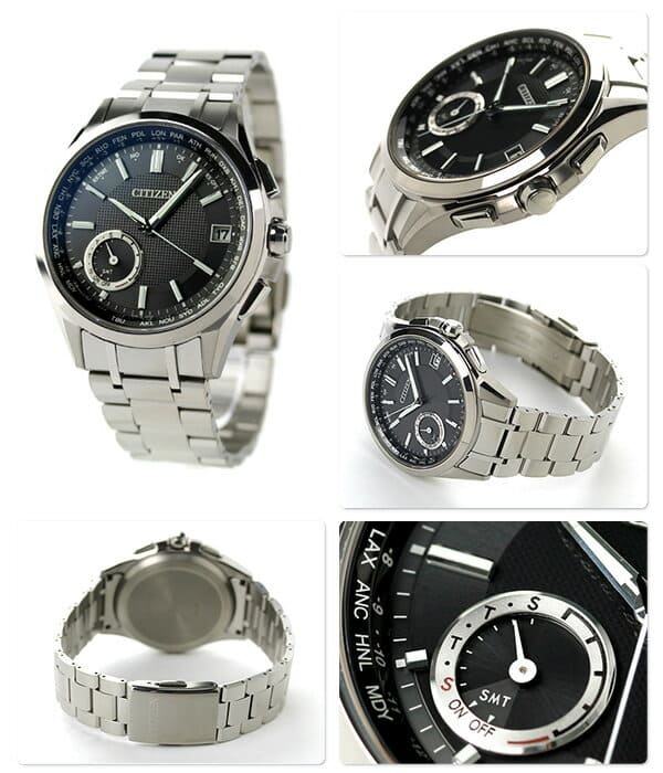 New CC3010 51E CITIZEN ATTESA Eco Drive radio time signal men watch F150 satellite wave titanium Citizen ATESSA black black clock BE FORWARD Store