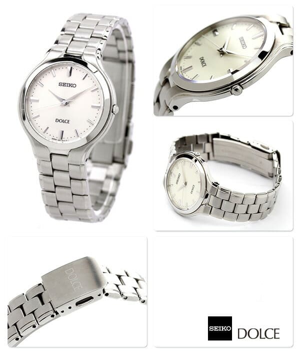 New]SEIKO dolce quartz men SACM107 SEIKO DOLCE \u0026 EXCELINE watch silver  clock - BE FORWARD Store