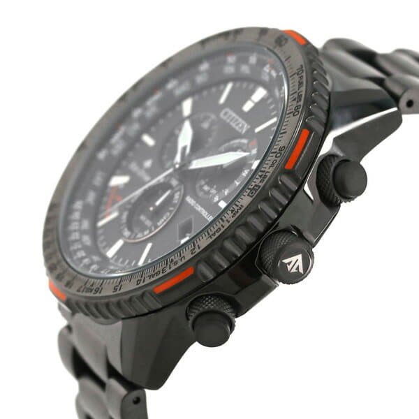 New]CITIZEN pro master Eco Drive radio time signal aviation slide rule  chronograph CB5007-51H Citizen men watch clock - BE FORWARD Store
