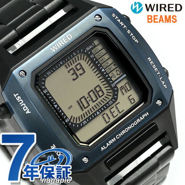 New]SEIKO wired-limited model BEAMS digital chronograph men watch AGAM701  soriditi - BE FORWARD Store