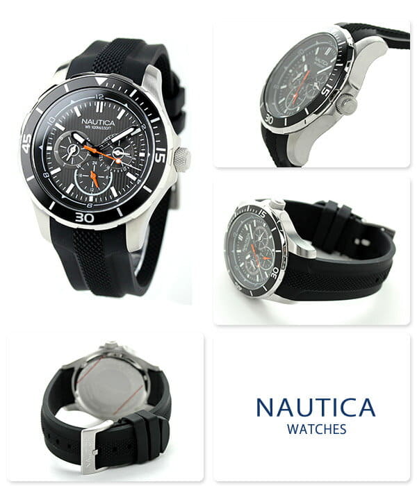 Nautica NST 10 Multi-Function Black Dial Men's Watch
