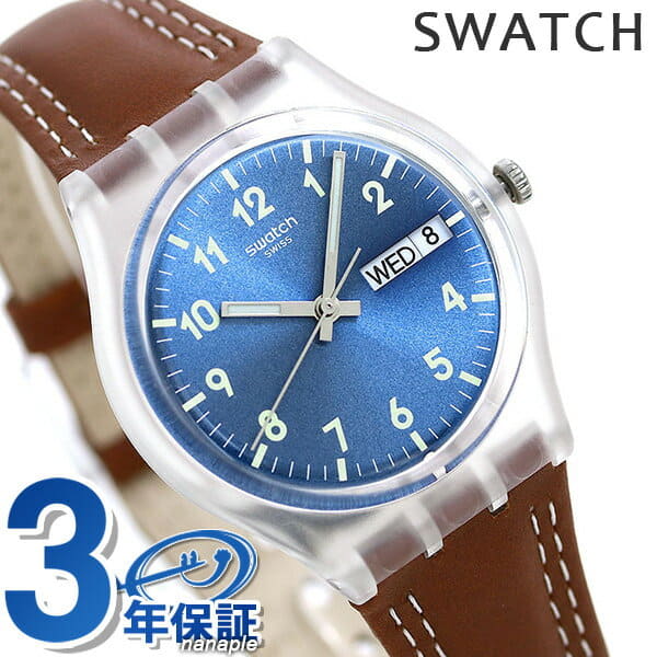 New]Swatch SWATCH orijinarusujientouindidewm mensredisu watch GE709 blue X  brown - BE FORWARD Store