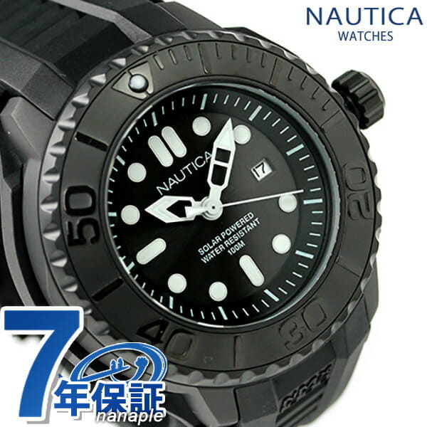 豊富なギフト New]All Nautica watch solar NMX 1000 men's black mule - belt その他