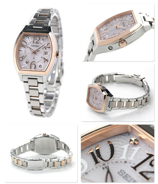 SEIKO ピンク SSVW048 New] SEIKO LUKIA electric wave solar Lady's watch SSVW048 pink