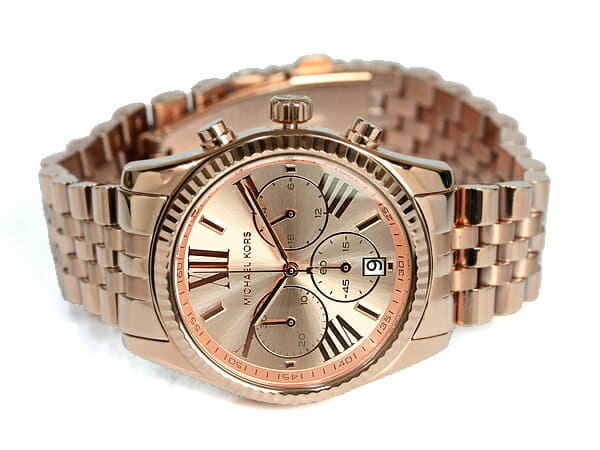 New][Michael Kors] [MICHAEL KORS] Ladies round shape pink gold for the  watch Lady's mk5569 chronograph - BE FORWARD Store