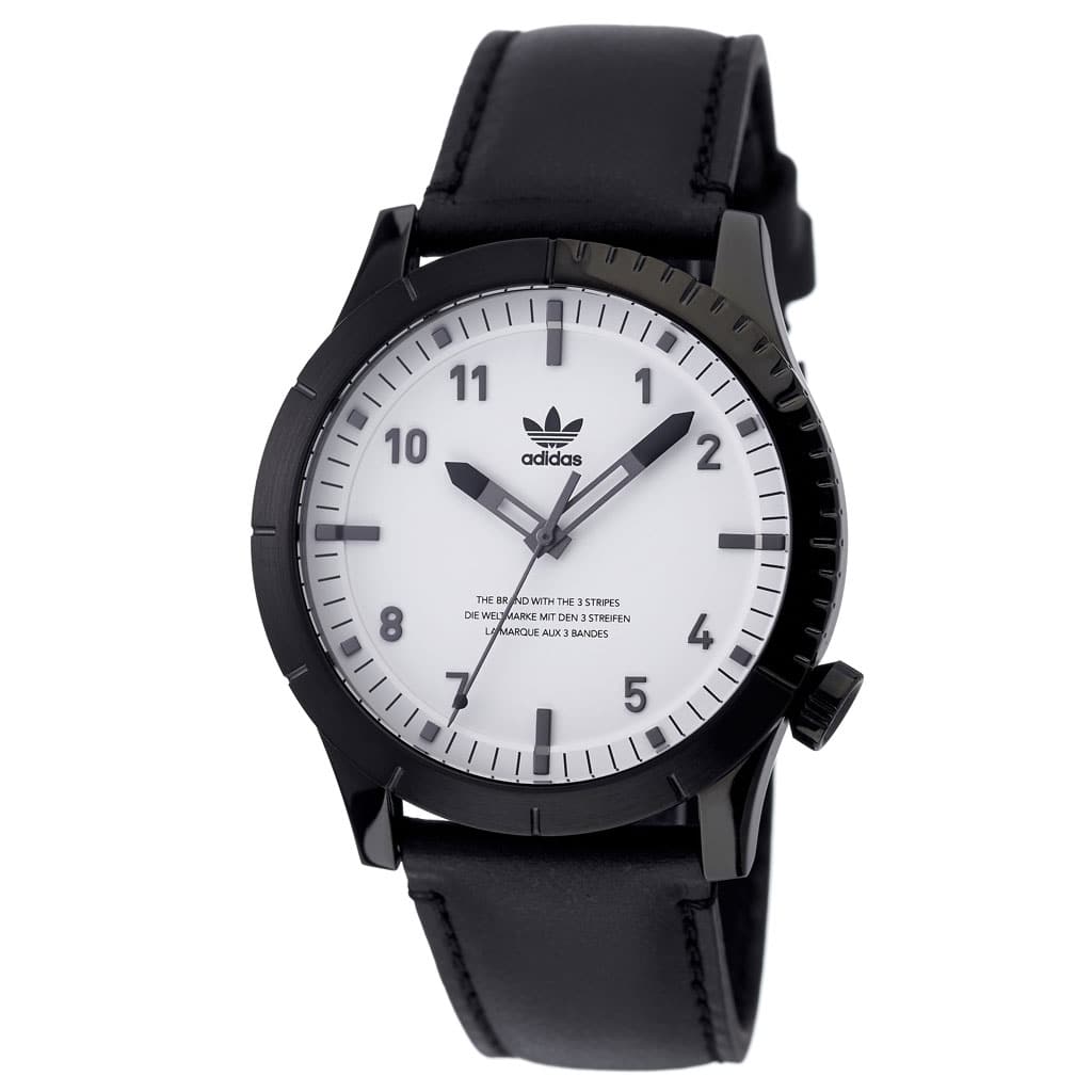 New]Adidas originals watch adidas Originals clock Adidas clock cipher L X 1  CYPHER_LX1 men Lady's white Z06-005-00 round leather simple sports - BE  FORWARD Store