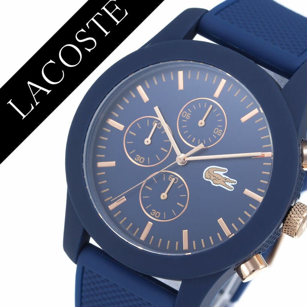 New]Lacoste watch LACOSTE clock Lacoste clock LACOSTE watch men Lady's navy  LC2010827 analog Kurono gold stylish round - BE FORWARD Store