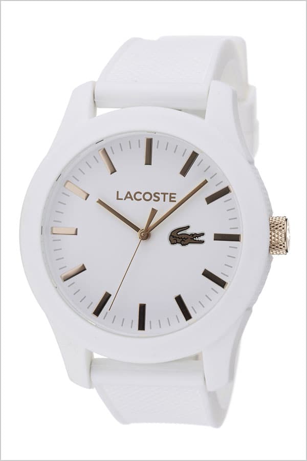 white lacoste watch men's