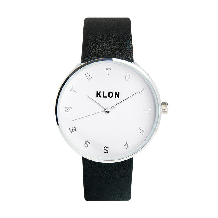 New]KLON ALPHABET TIME BLACK Ver.SILVER 40mm - BE FORWARD Store