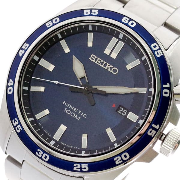 New]SEIKO SEIKO watch men SKA783P1 kinetic KINETIC quartz navy silver  [watch foreign countries import product] - BE FORWARD Store