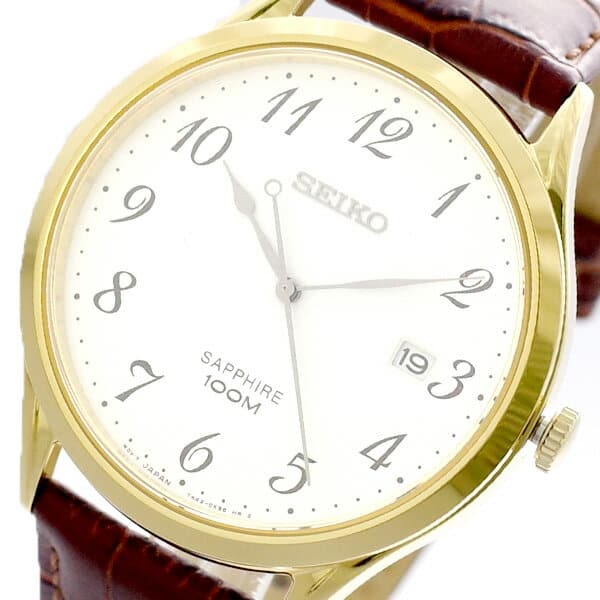 New]SEIKO SEIKO watch men SGEH78P1 quartz white brown [watch foreign  countries import product] - BE FORWARD Store