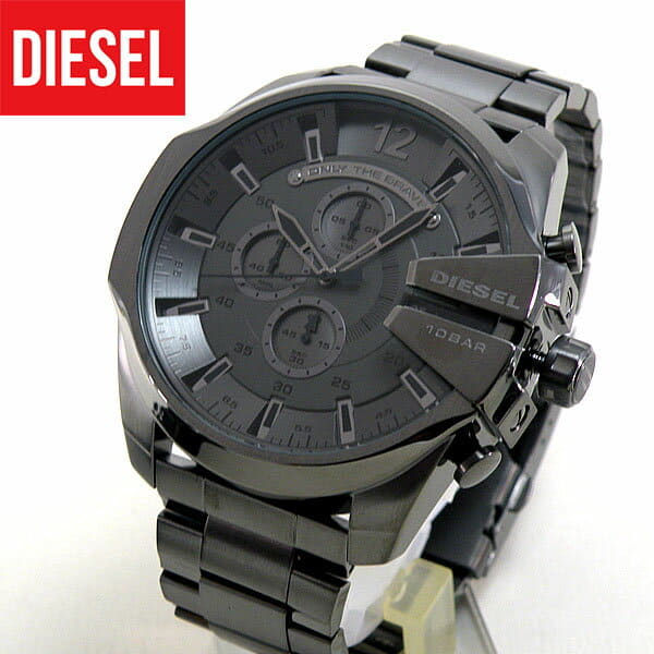New]Diesel clock watch men analog DIESEL DZ4282 MEGA CHIEF mega chief  chronograph gunmetal metal - BE FORWARD Store