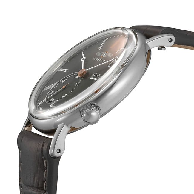New]ZEPPELIN LZ120 Rome Men's Watch Gray /Silver Leather 7135-2