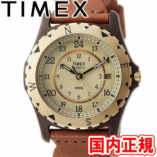 New]Timex watch men Lady's Safari 36mm recreation leather beige