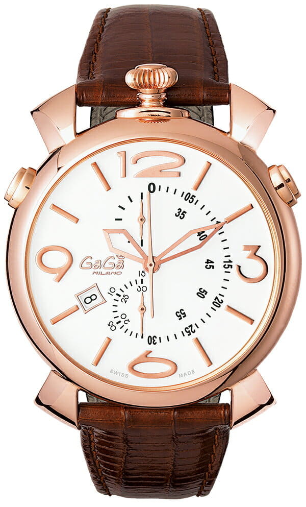New]two years GAGA MILANO Gaga Milan watch MANUALE THIN CHRONO