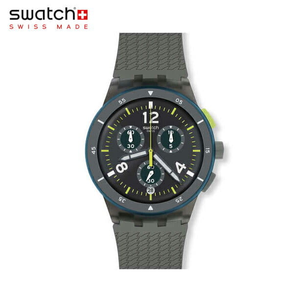 [New]SWATCH Originals Men's Chrono Watch SPORTIRE Silicone Belt Plastic ...