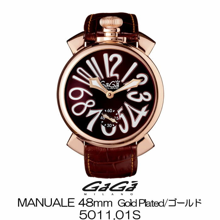 New]GaGa MILANO MANUALE 48MM GOLD PLATED/ gagamiranomanyuare 48MM