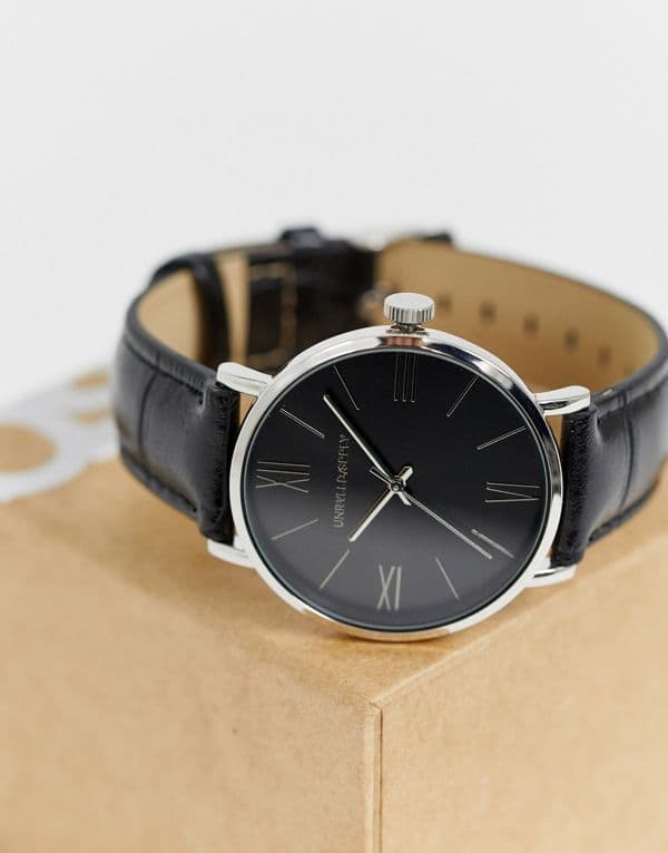 New]eisosu watch men [ASOS DESIGN classic watch in black and