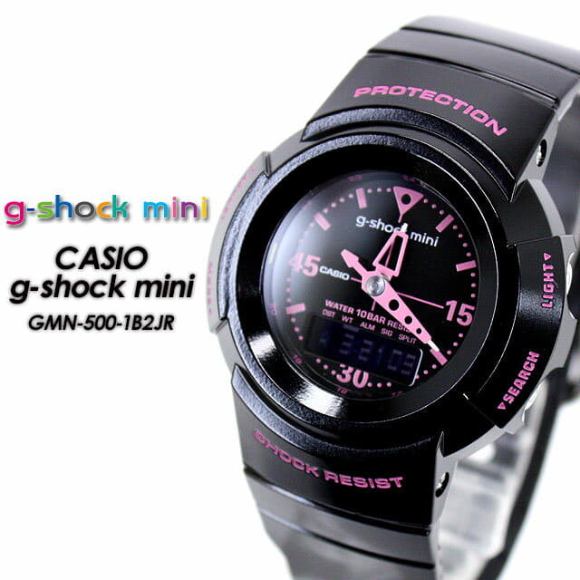 New][g-shock mini] Lady's watch CASIO G-SHOCK g-shock G-Shock for the G-shock  Mini GMN-500-1B2JR/Black X Pink - BE FORWARD Store