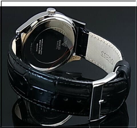 New]GUESS/METROPOLITAN gesu metropolitan mens watch Navy clockface Black  leather belt W0792G1 - BE FORWARD Store