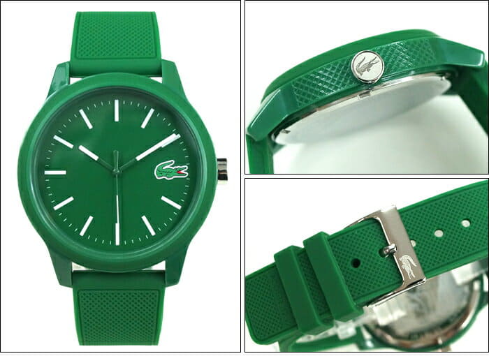 New]Lacoste LACOSTE L.12.12 2010985 (141) clock watch mens green rubber -  BE FORWARD Store