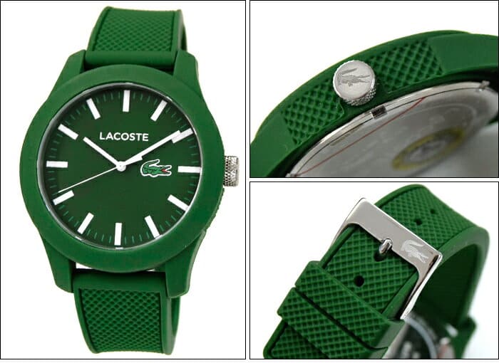 New][19] Watch of the LACOSTE Lacoste mens clock 2010763 green rubber green  - BE FORWARD Store
