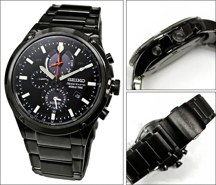 New Seiko Men s Solar Watch Black SSC481P1 BE FORWARD Store