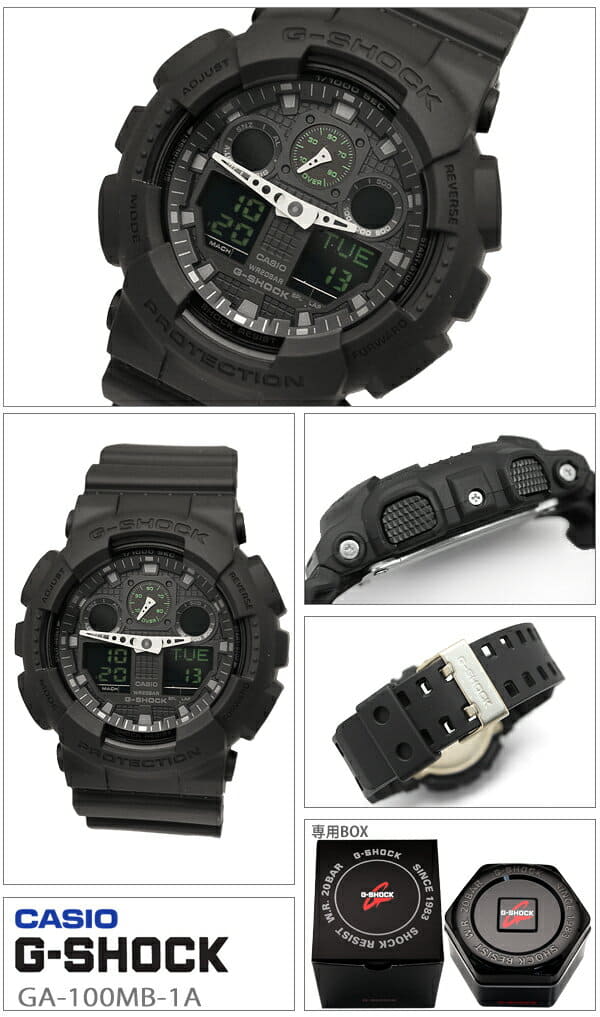 New][109] Casio CASIO G-SHOCK mens clock GA-100MB-1A Military