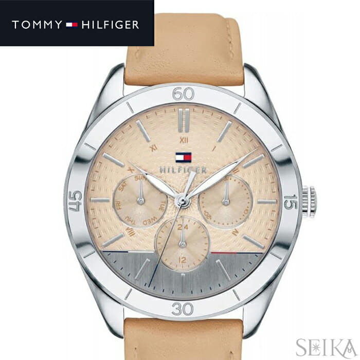 New]tomihirufiga TOMMY HILFIGER 1781886 (242) clock watch Lady's beige  leather - BE FORWARD Store