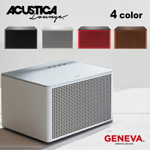 New]GENEVA Acustica Lounge jienebaakosutikaraunji Hi-Fi Bluetooth speaker  Black white red cognac - BE FORWARD Store