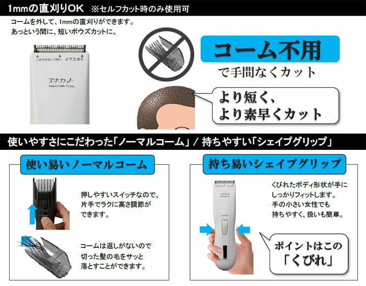 New Hair Clipper Haircut Mow Electric Hair Clipper Sukikattokodoresu Charge Type Nomarukomusuki Comb Tescom Tescom Tc396 W White Tc Km Be Forward Store