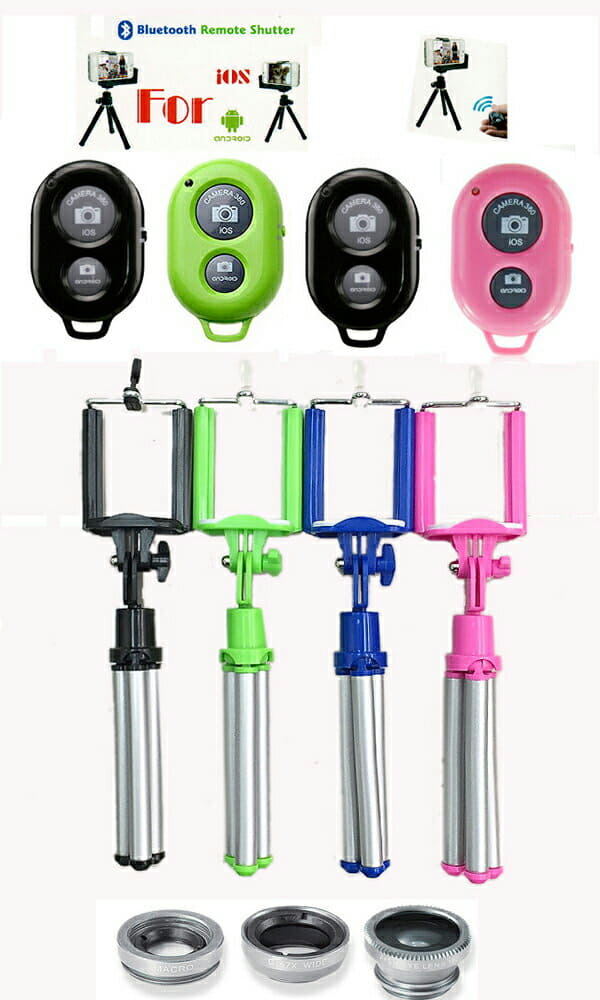 New Cell Currant Jidori Stick Selfie Stick Stand Desk Tripod Smartphone Tripod Cell Currant Iphone6 6s Iphone7 Iphone7plus Iphone8 Iphone8plus Iphonex With Three Mini Lens Remote Control Tripod Selker Stick Shutter Be Forward Store