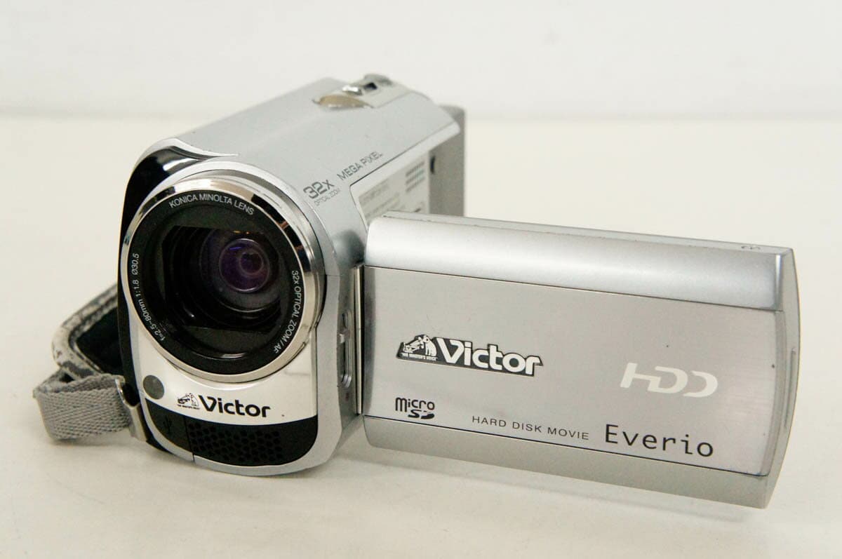 Used]JVC Victor Everio video camera Silver with memory hard disk