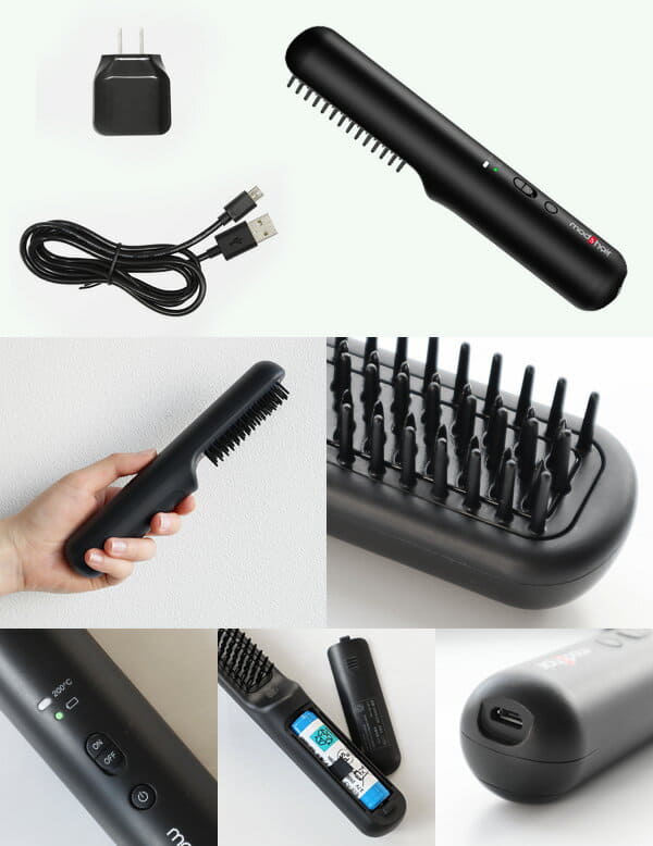 mods hair cordless brush iron