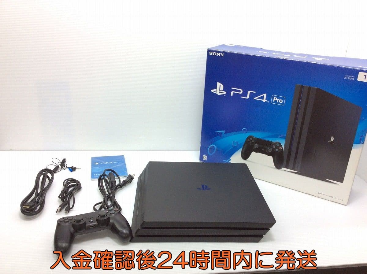 Used]Initialization operation confirmation finished PlayStation 4 Pro jet  Black 1TB (CUH-7000BB01) 1A1000-454e/F4 - BE FORWARD Store